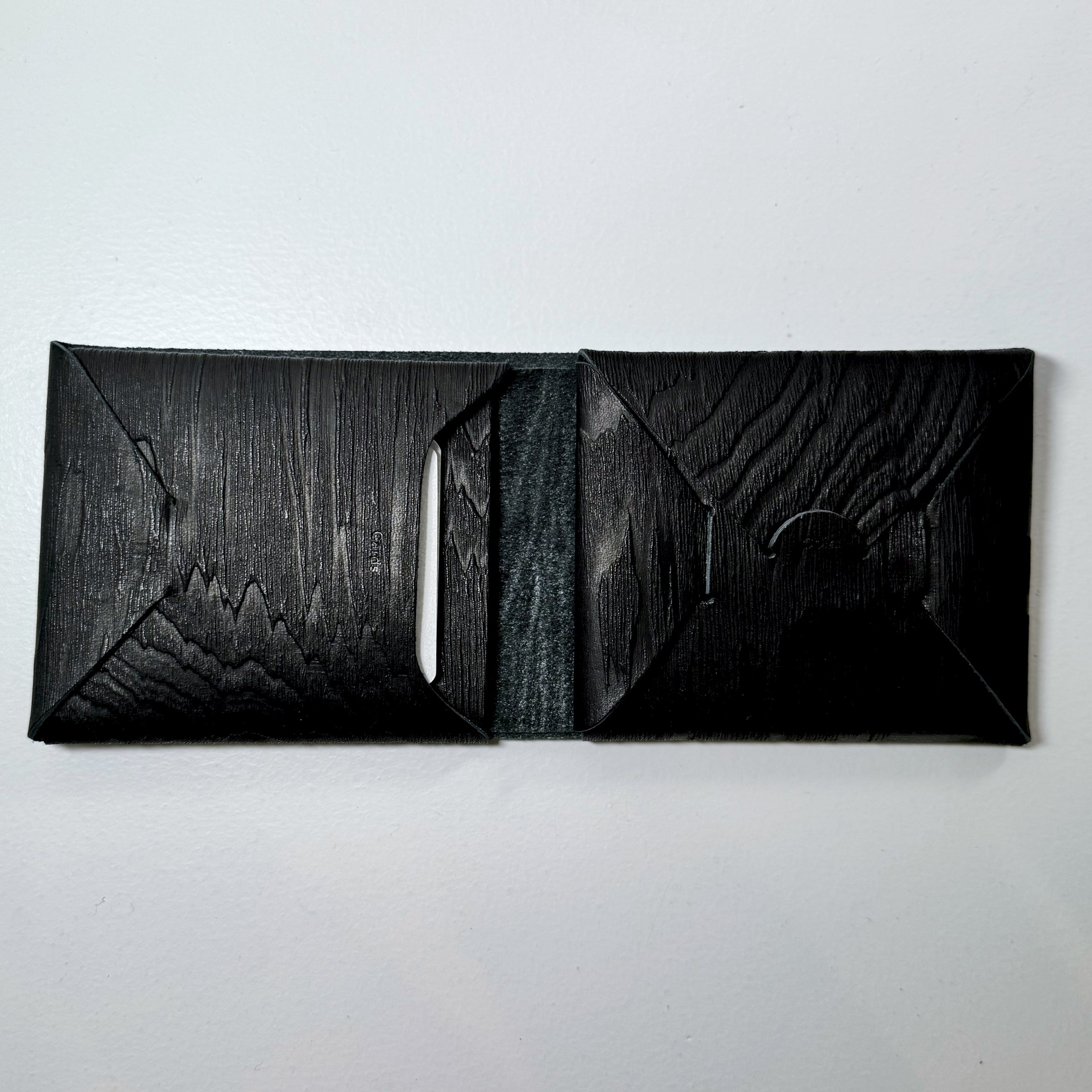 たろえん。ウォレットのみ DENCHU別注 BLACK WOOD SEAMLESS SHORT WALLET シームレスショート