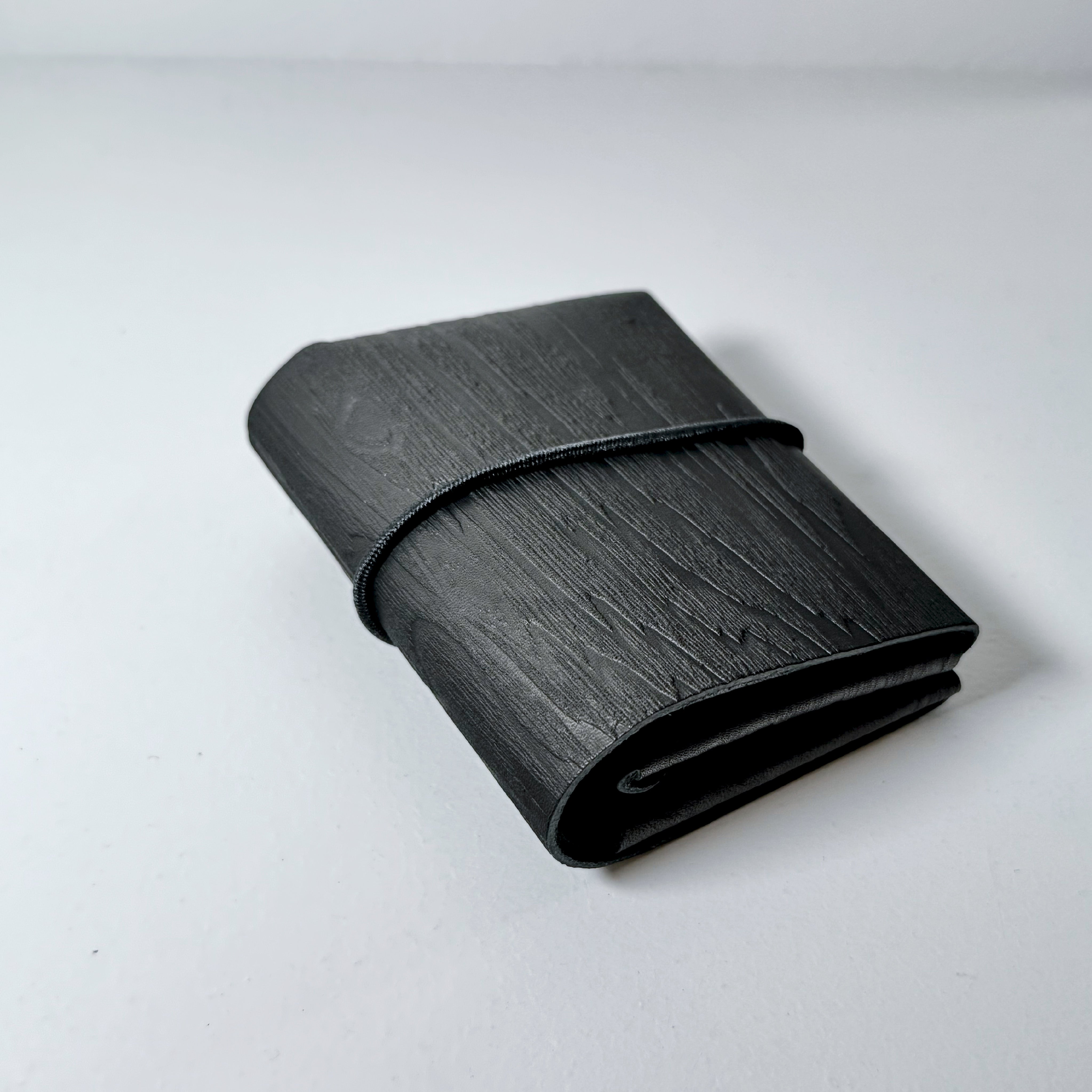 DENCHU別注 BLACK WOOD SEAMLESS MINI WALLET-2 シームレスミニ 