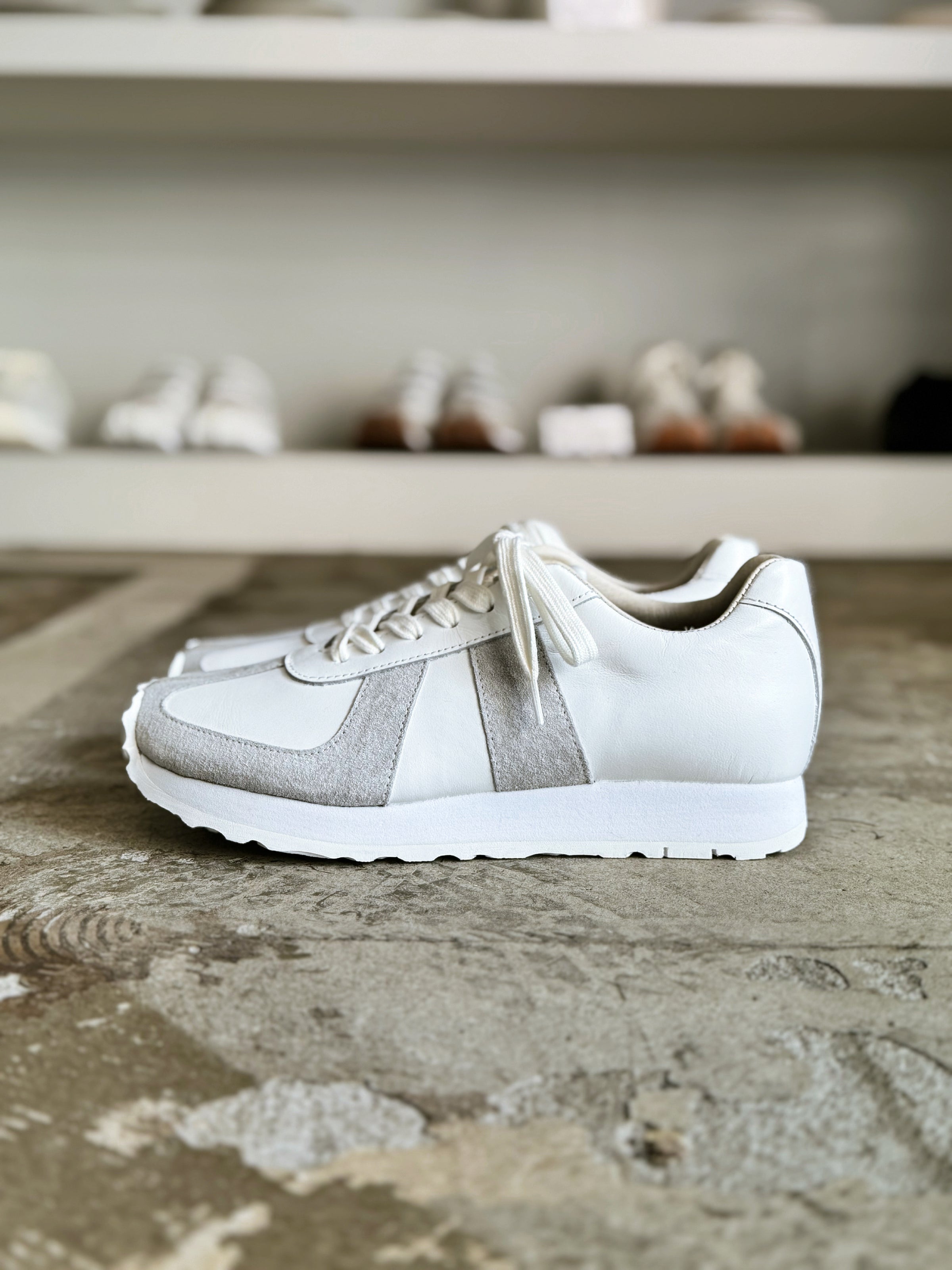 Vol.2 tabito × DENCHU Tabi Trainer Leather WHITE タビトレーナー