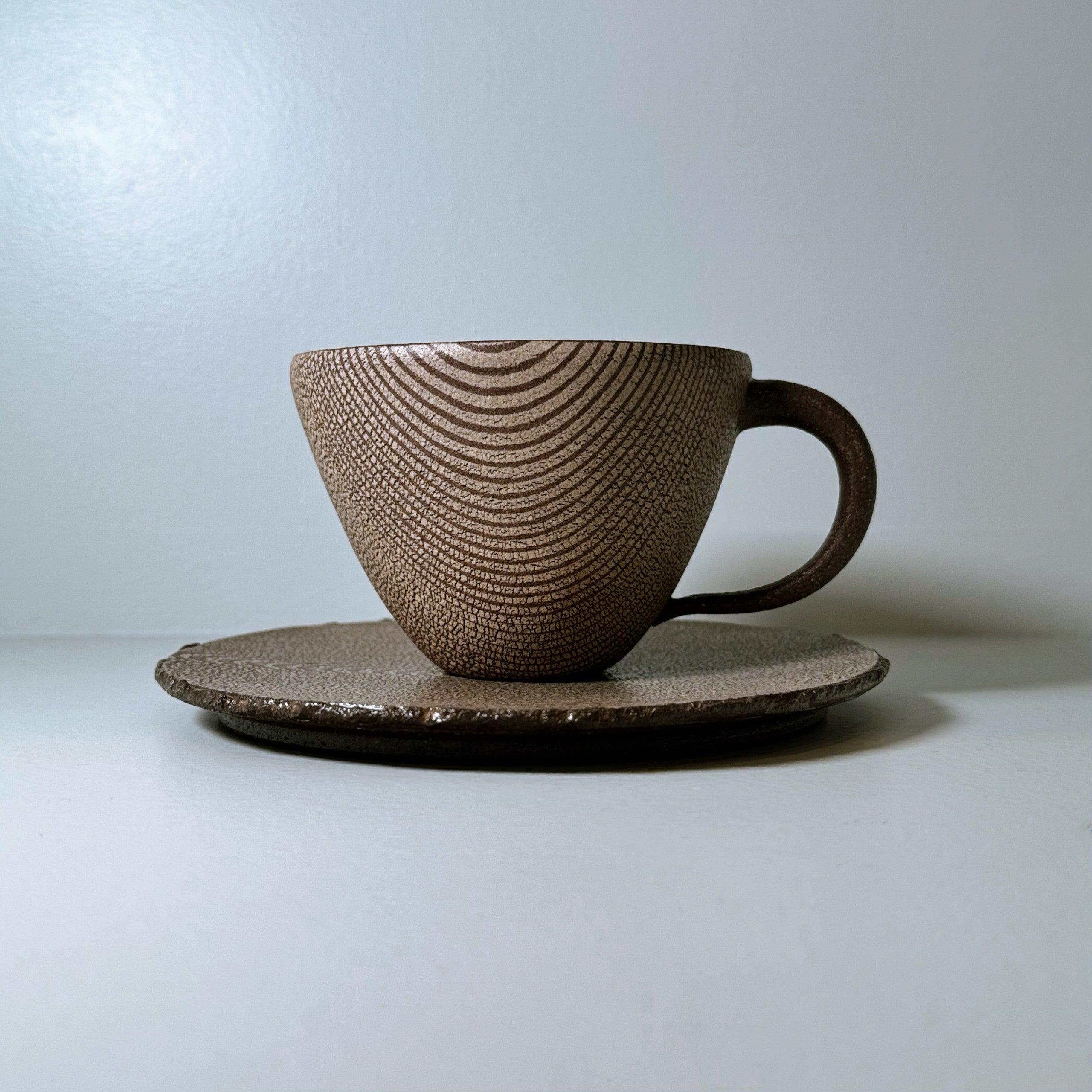 木目プレート (15㎝) / 前沢 陽彦 / 陶器 pottery / 一品料理 ケーキ