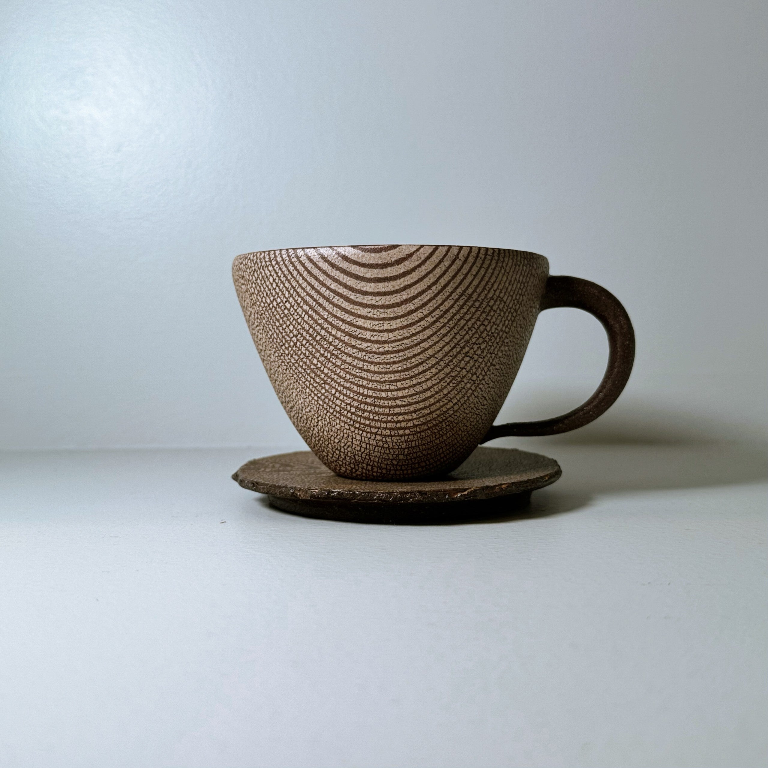木目プレート (10㎝) / 前沢 陽彦 / 陶器 pottery / コースター 和菓子