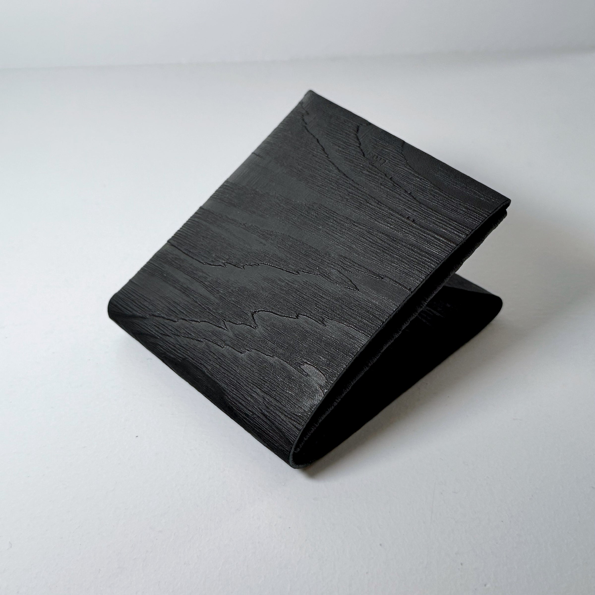 DENCHU別注 BLACK WOOD SEAMLESS SHORT WALLET シームレスショート