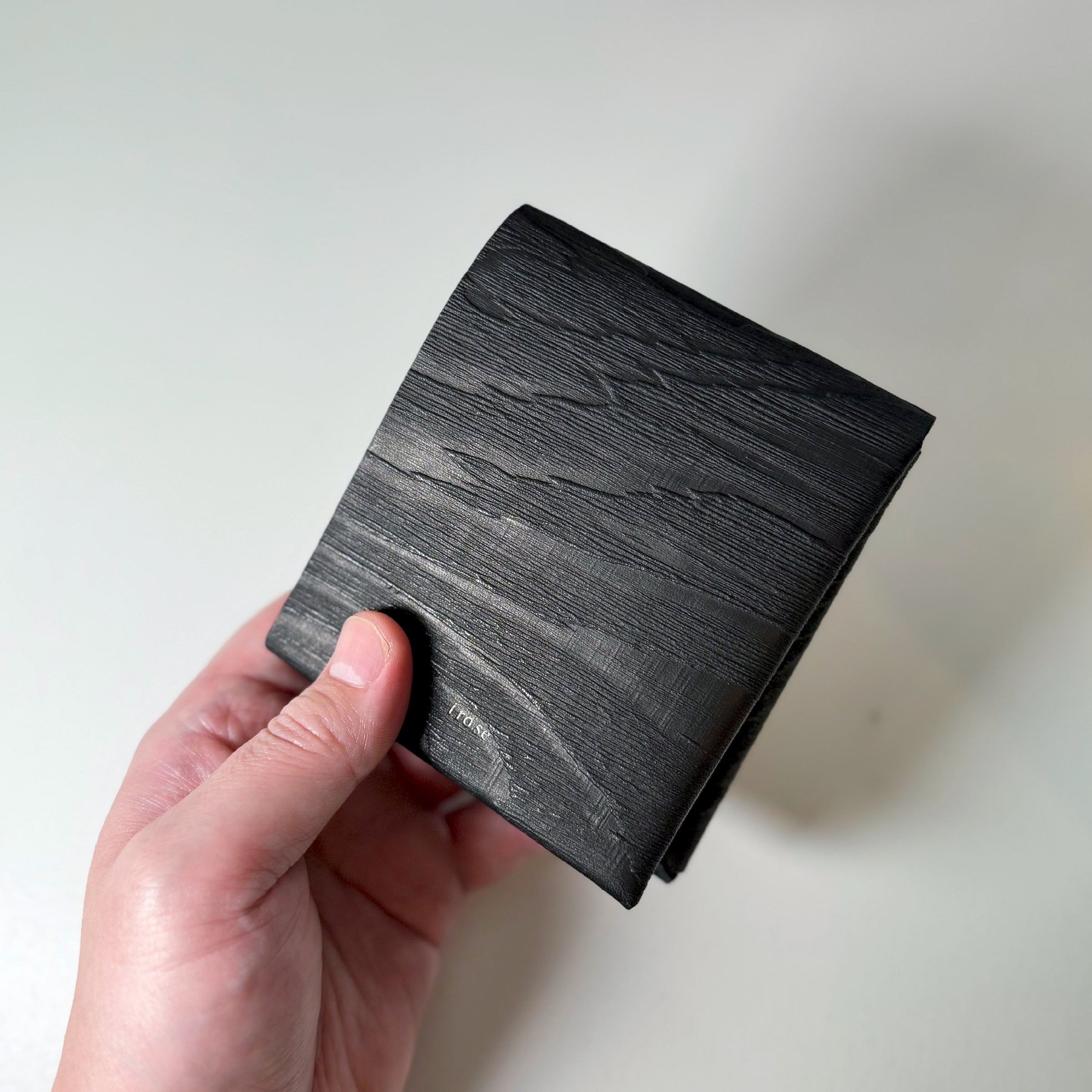 DENCHU別注 BLACK WOOD SEAMLESS SHORT WALLET シームレスショート