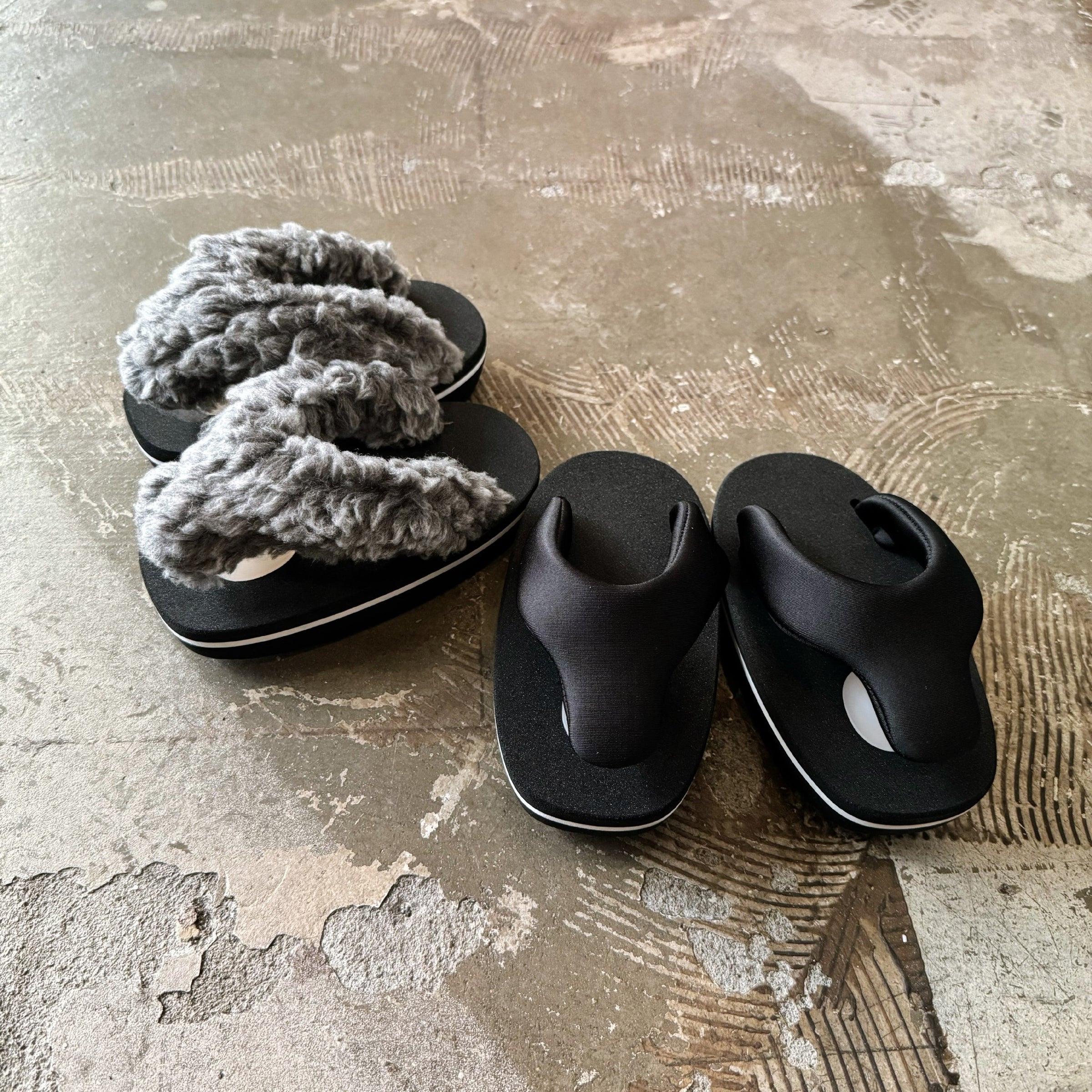 Co JOJO × DENCHU Black sandals ブラック サンダル / Co JOJO